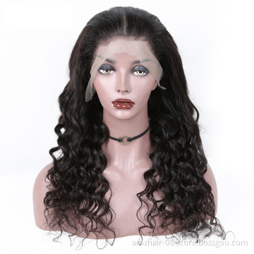 Wholesale Peruvian Loose Deep Wave Remy Human Cuticle Aligned Hair Pre Plucked Lace Wig Transparent Swiss Lace Front Wig Vendor